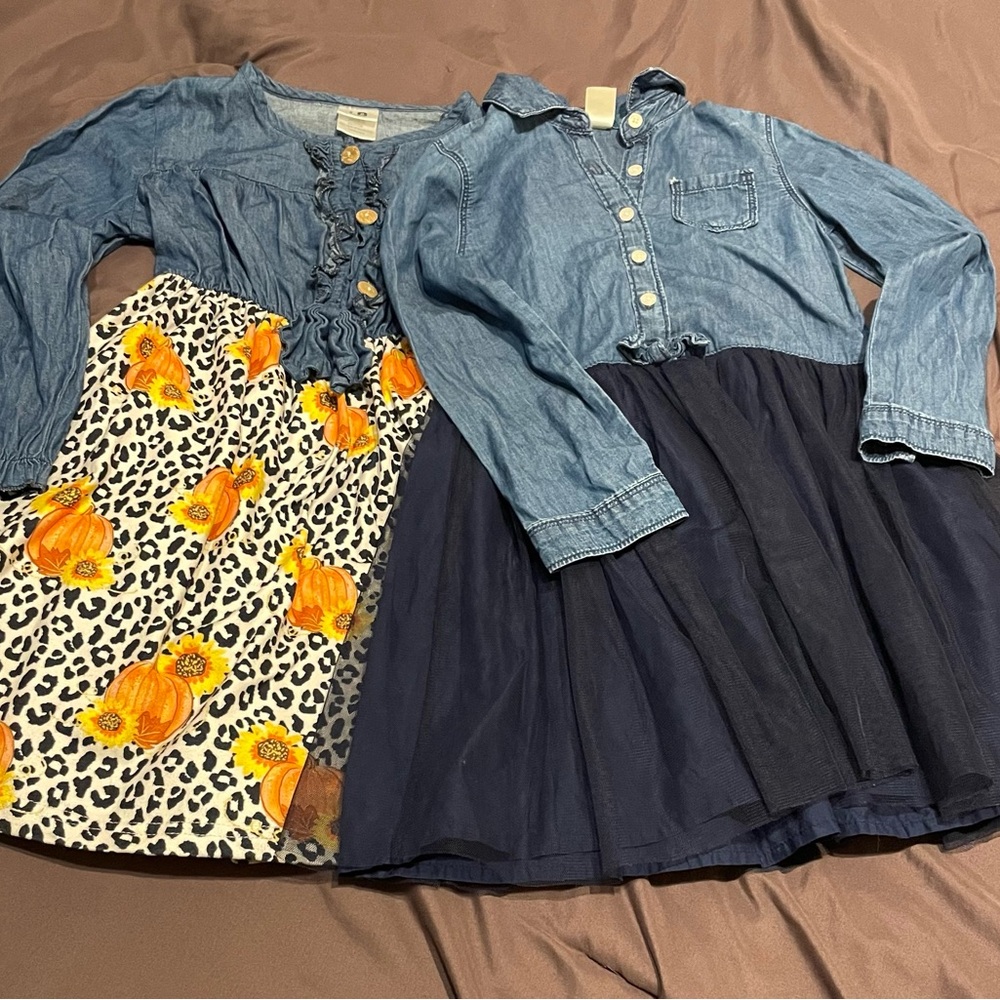 Denim and Patterned Dresses